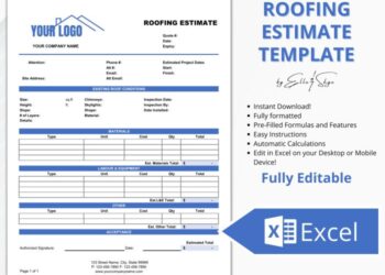Roof Repair Estimate Template - Venngage